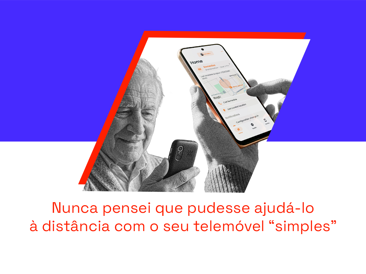 Nunca pensei que pudesse ajudá-lo à distância com o seu telemóvel de teclas