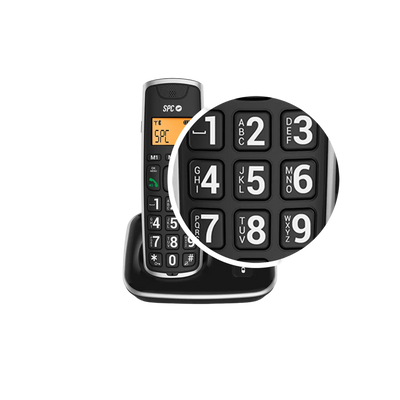 Botões grandes e bem visíveis para marcar com segurança