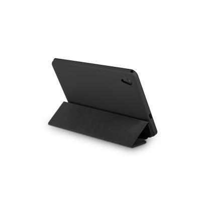 Includes case with stand for comfortable use on the table